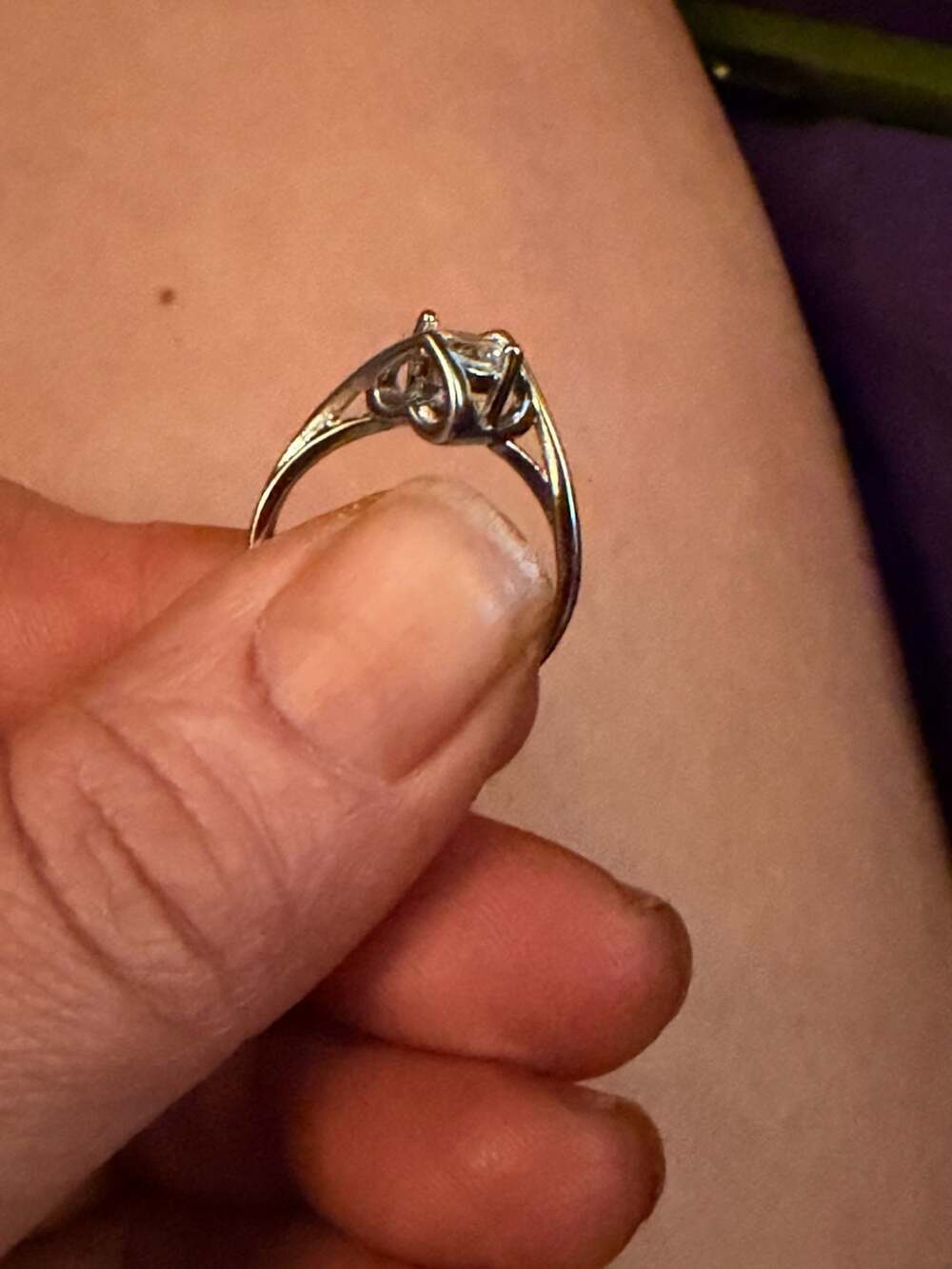 Mossianite Diamond Solitaire Engagement Ring in (R128) - Picture 7 of 8